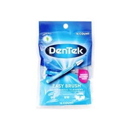 DenTek Easy Brush Wide Interdental Cleaners 16 Count (Pack of 6)