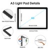Rechargeable A3 Light Pad with Carry Bag, High-Brightness Tracing Light