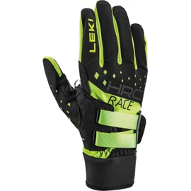 LEKI HRC Race Shark Gloves, Black/Neon Yellow, EU 9