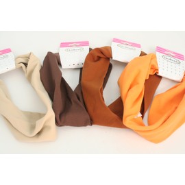 Mia Super Soft Stretchy Cloth Headband Made In Italy-The Softest Material! Solid Beige Color-Approximately 4" Wide-One Size Fits All! (1 piece per package)