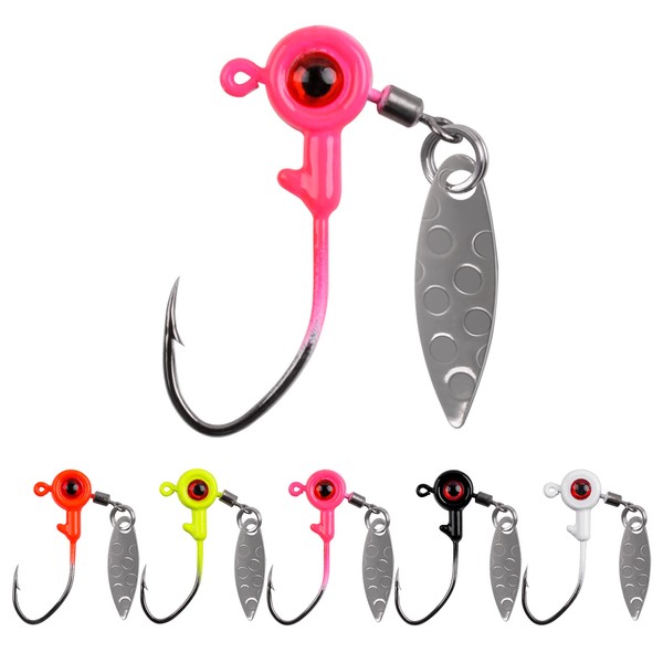 Fishing Jig Head Hooks - 10Pcs Fishing Jig Spoons with