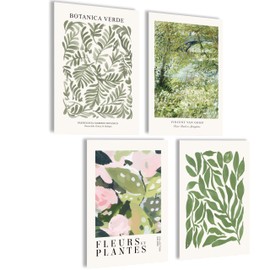 mojoliving Poster Vintage Poster Pictures Kitchen Wall Decoration Living Room Poster Aesthetic Picture Set Wall Pictures Living Room Pictures Vintage Pictures (Botanique, Poster Set 4 x A4 (21 x 30