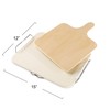 Leifheit Large Square Ceramic Pizza Stone with Carrying Tray and