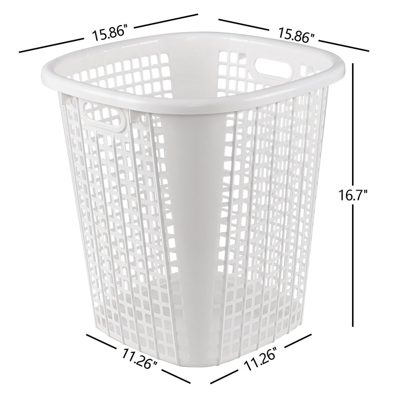 Ortodayes 6-Pack 50 L Large Laundry Baskets, Plastic Clothes Basket