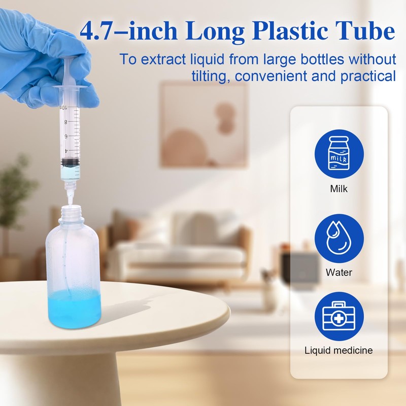 10 Pack 10ml Luer Lock Syringe - Syringes for Liquid