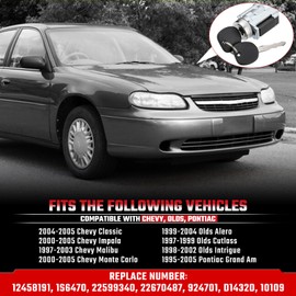 ISINFLASH Ignition Switch & Ignition Lock Cylinder with 2 Keys Compatible with 1997-2005 Chevy Malibu Impala Monte Carlo Olds Alero Grand Am Repalces# 12458191 22599340