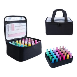 YAHOURWAT Nail Polish Organizer Case Holds 30 Bottles(15ml-0.5 fl.oz)