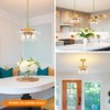 3-Light Adjustable Pendant Lights Kitchen Island, Gold Brushed Metal &