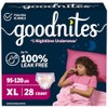 Goodnites Ropa interior nocturna para niñas XL (100 a 150