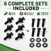 6 Sets 26-0671 & 3290-465 Blade Bolt and Belleville Washer