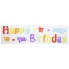 Happy Birthday Window Gel Clings - Rainbow Colors 21 Pieces