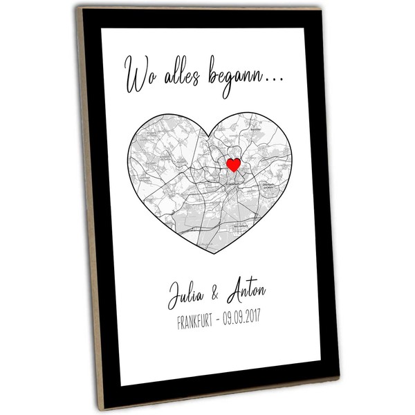 schilderkreis24 - "Where it all began" Personalised Wooden Sign with
