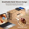 2 Pack Cable Management Box with Lid, Handwoven Water Hyacinth