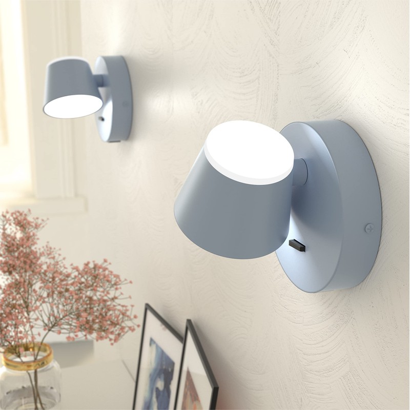 URSOLA Wall Light LED Wall Sconce with On/Off Switch USB