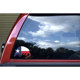 StickerTalk Texas Flag with Armadillo Vinyl Sticker, 6 inches by 4 inches