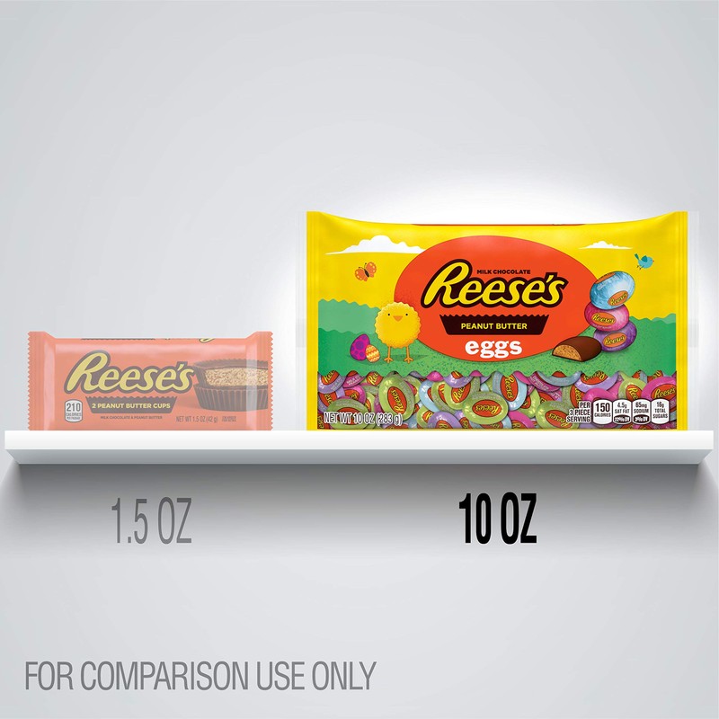 REESE'S Milk Chocolate Peanut Butter Eggs Candy, Easter, 10 oz