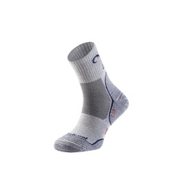 Lurbel Camino Four, Seamless Socks, Walking Socks, Hiking Socks, Breathable Socks and Unisex Socks., Light Grey/Navy, XXS