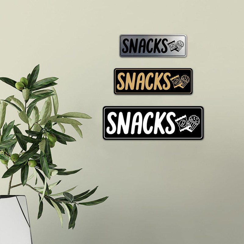 Signs ByLITA Standard Snacks Sign (Black Gold) - Medium