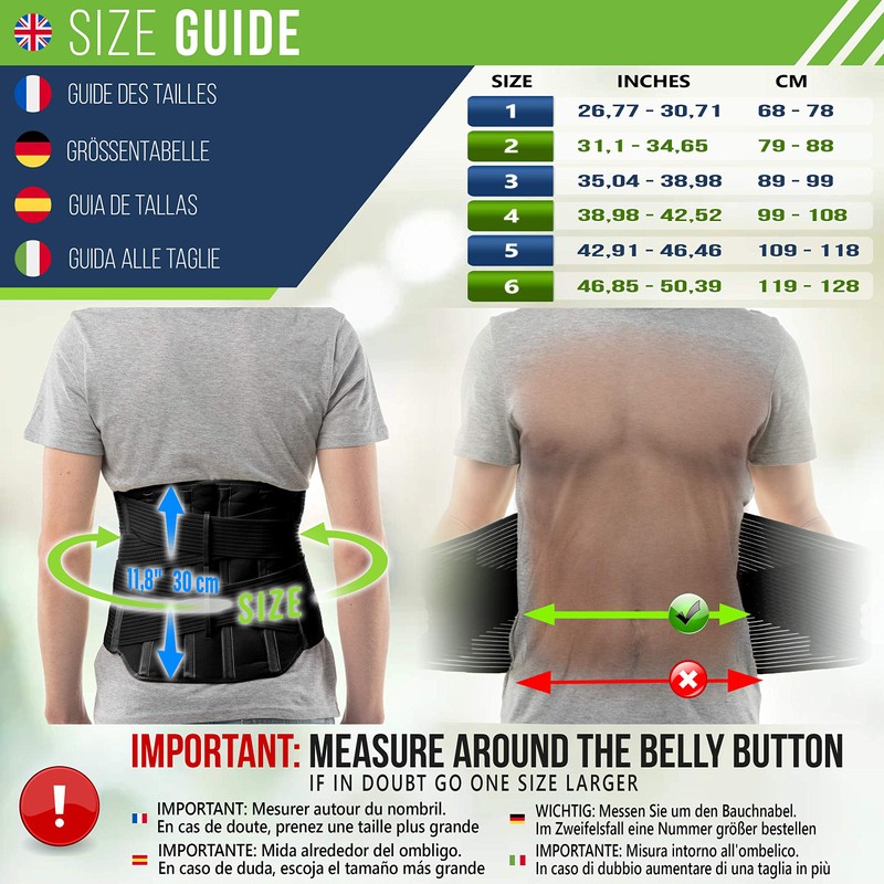 aHeal Back Support Belt & Back Brace for Men and