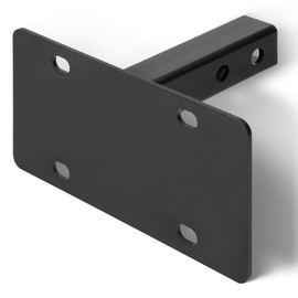 31002 Trailer Hitch License Plate Holder Bracket - 2-Inch Receiver Compatible, Universal Fit for Trucks/SUVs/RVs, No Drilling Required