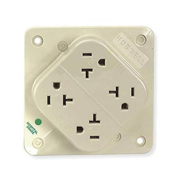 20A Quad Receptacle 125VAC 5-20R IV - HUBBELL WIRING DEVICE-KELLEMS