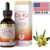 Liquid Vitamin D3 with K2 Drops Max Absorcion, Vitamina D3