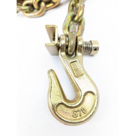 AutoHauler Supply 3/8 inch Grade 70 Alloy Steel Clevis Grab Hook with Spring-Loaded Safety Locking Latch