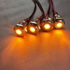 Kiligen 5pcs LED Waterproof Indicator Light Pilot Light Signal Indicator