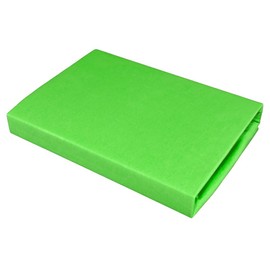 Gerald Wittmann Fitted Sheet Jersey Boxspring, 100% Cotton, Double Bed, Green, 180x200-200x200 cm