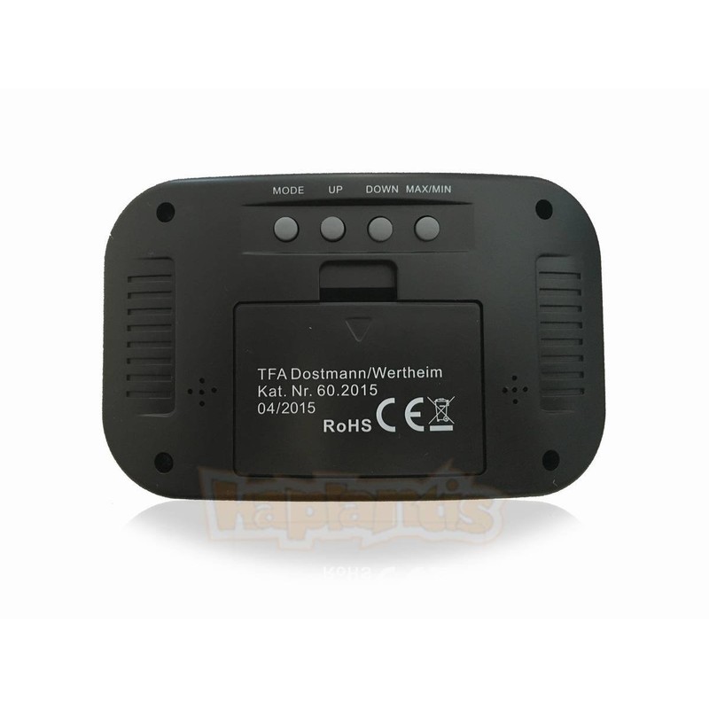 TFA Dostmann Digital Alarm Clock with Indoor Climate, 60.2015, Maximum