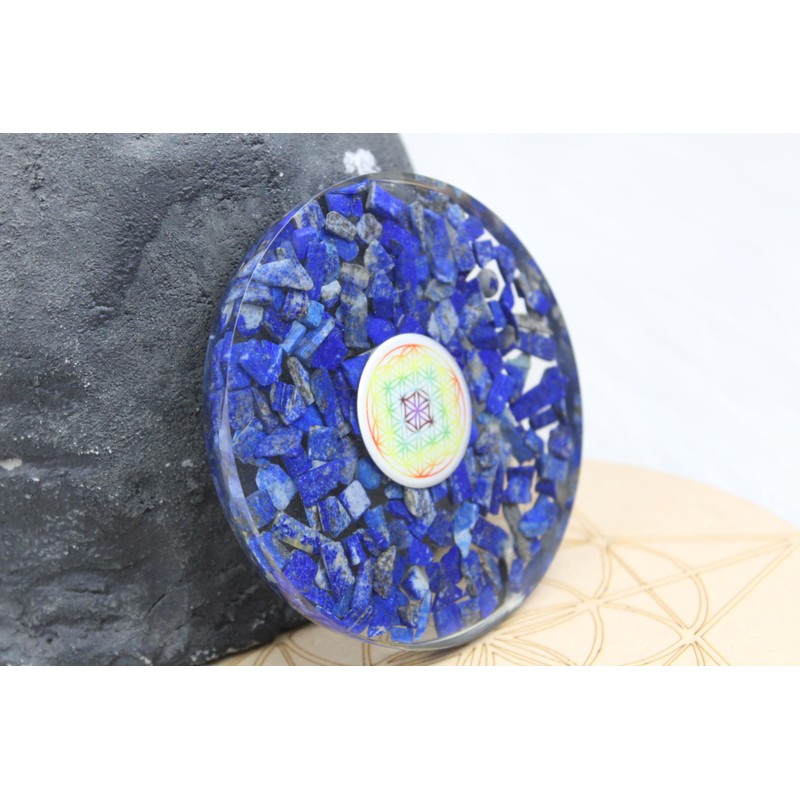 Prajet Energized Orgonite Healing Crystal Round Tea Coaster Approx. Diameter
