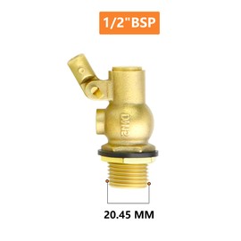 GASHER 1PCS 1/2" BSP 304 Stainless Steel Float Ball Valve, DN15 Adjustable Water Tank Float Ball Valve for Stock Tank Pool Water Level Control