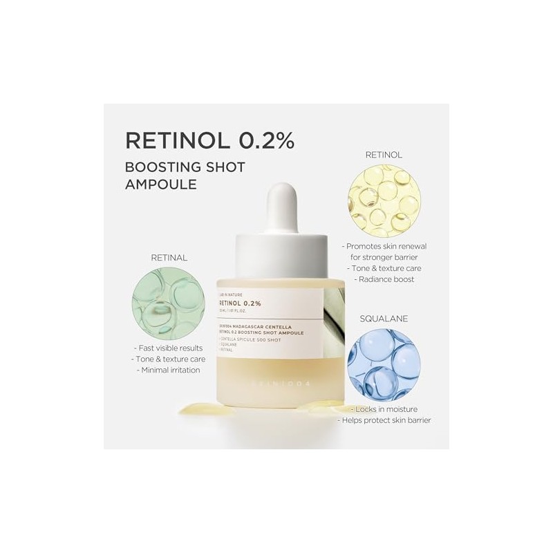 SKIN1004 Madagascar Centella Retinol 0.2 Boosting Shot Ampoule 30ml