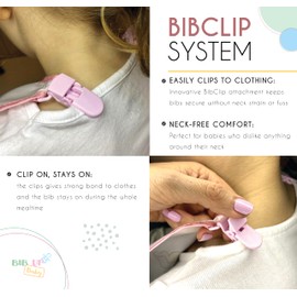 Bib Up Baby Premium Feeding Bibs with Clip Secure Attachment & Food Catcher Pocket for Baby & Toddler Girls & Boys 6-12 Months/6-18 Months/1-3 years - Waterproof & Easy Clean & BPA-Free (Blue Coyote)