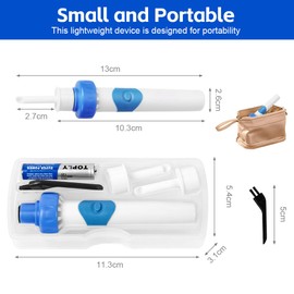 LOPHE LOPHE Electric Ear Cleaner, 2Pcs Soft Earwax Cleaner for Kids & Adults Earwax Remover Tool with Replaceable Tip Ear Wax Cleaner Ear Cleaning Kit with Replaceable Tip for Adults and Children