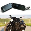 Motorcycle Black Rectangle Bobber Mirrors Blue Glass Rear View Mirrors