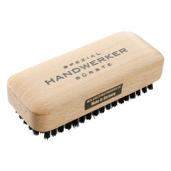 Remos Hand Brush "Craftsman" Made of Native Beech Wood with Boar Bristles