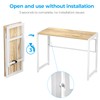 GreenForest Folding Desk for Small Spaces, 35.4 in No-Assembly Small