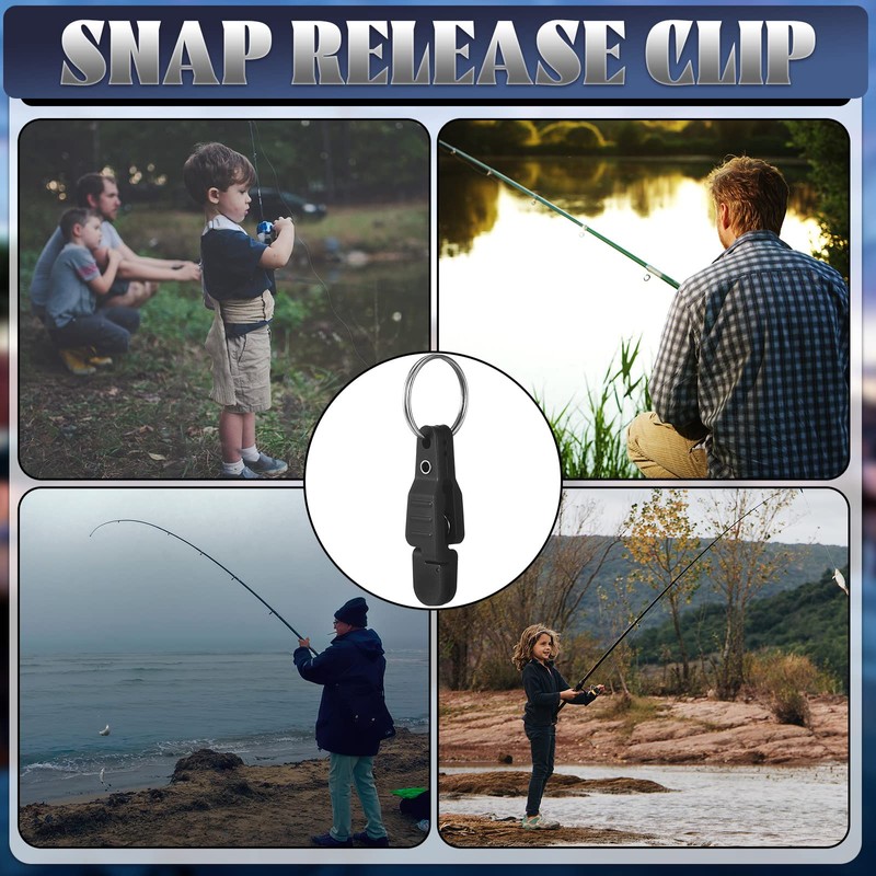 Honoson 20 Pieces Heavy Tension Snap Release Clips Padded Trolling
