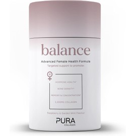 Pura Collagen Powdered Supplement (Balance) – 5,000mg Bioactive Collagen Peptides with 600mg KSM-66 Ashwagandha, Vitamins & Magnesium – 224g for Stress, Hormonal Balance & Well-Being