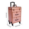 Aluminum Rolling Makeup Train Case, Portable Makeup Organizer Professional Cosmetic