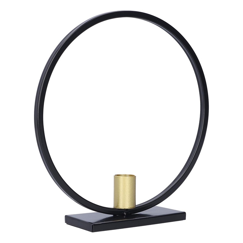 Simple Round Candle Holder Wrought Iron Home Candlestick for Dinner