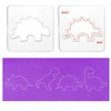 CRASPIRE 4PCS Acrylic Quilting Templates Dinosaur Tyrannosaur Sewing Tools Kit