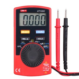 UT120C Pocket Size Stype Digital Multimeter Auto Range Tester DC AC Voltage Diode Mini Electricity Meter LCD Display