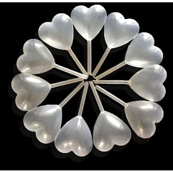 50pcs Clear Heart Shape 4ml Plastic Squeeze Transfer Pipettes Liquid