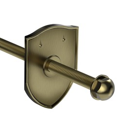 Vancoco Brass Radiator Wall Stay Vintage Cast Iron Wall Stay Bracket Round Base Column Radiator Wall Stay Bracket for Heating System (Antique Brass)