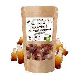 Zuckerfreie Gummibonbons Colaflaschen von LCW | 250g Beutel | zuckerfrei, 0g Zucker | fettfrei | Fruchtgummi / Gummibärchen ohne Zucker mit Süßungsmittel Maltit