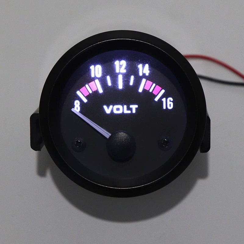 ePathChina 2" 52MM 12V 8~16V Universal LED Electrical Car Voltmeter