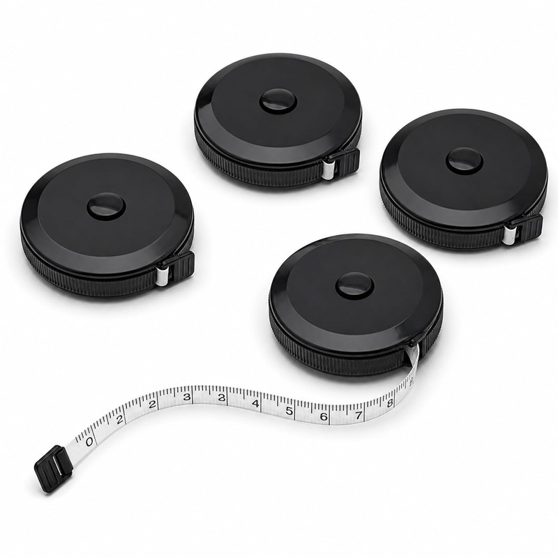 4PCS Cinta Métrica Retráctil, 1.5m y 2m, cm y Pulgadas