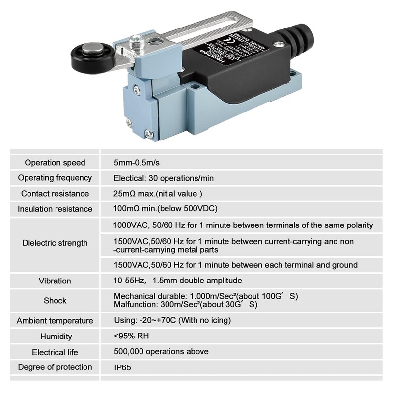 Heschen Limit switch HS-8108(TZ-8108) Adjustable Roller Lever 10A 250VAC SPDT